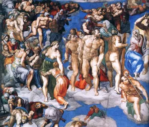 Last Judgment Detail 10 by Michelangelo Oil Painting