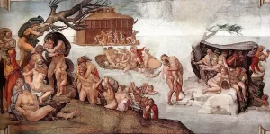The Deluge by Michelangelo Oil Painting